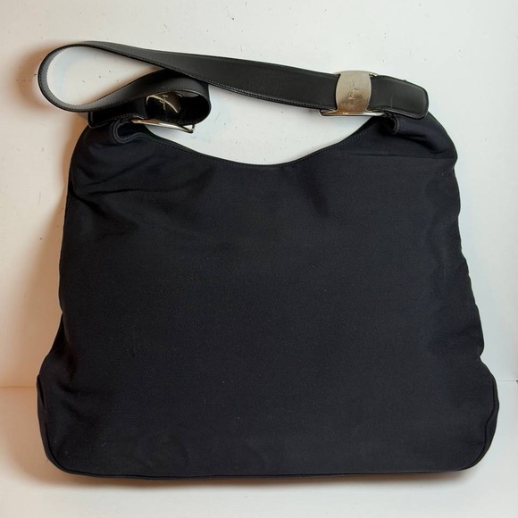 Salvatore Ferragamo Handbags - Salvatore Ferragamo Vala Shoulder Bag Nylon Black